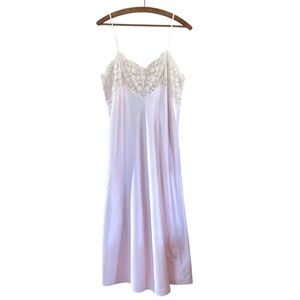 Vintage St. Michael Pink Satin Long Nightgown Slip